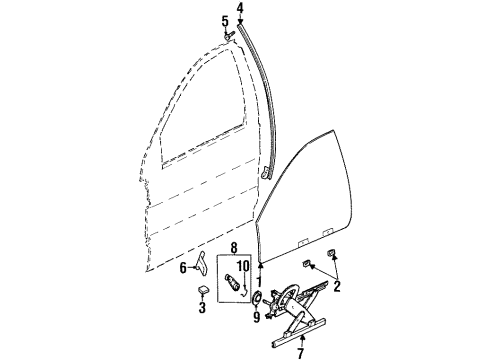 GM 21171229 Front Side Door Window Regulator Assembly