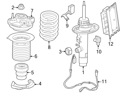 2022 BMW M240i xDrive Struts & Components - Front Torx Bolt Diagram for 07119907243