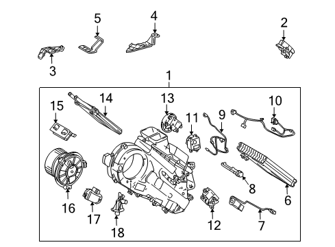 2010 Lexus LX570 Auxiliary Heater & A/C Damper Servo Sub Assembly (For Airmix No.2) Diagram for 87106-60210