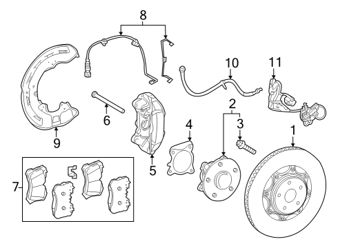 2019 Lexus LS500 Front Brakes Cover, Disc Brake Dust Diagram for 47782-11010