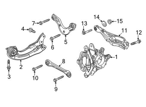 2022 Honda Civic Rear Suspension, Lower Control Arm, Upper Control Arm, Stabilizer Bar, Suspension Components S/ABS UNIT, RR Diagram for 52611-T20-A53