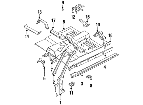 Infiniti 74300-F6630 Floor-Front