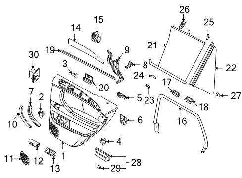 2001 BMW X5 Rear Door Clip Diagram for 51327004697