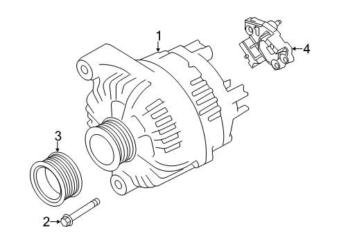 2012 BMW 135i Alternator Exchange Alternator Diagram for 12317555926