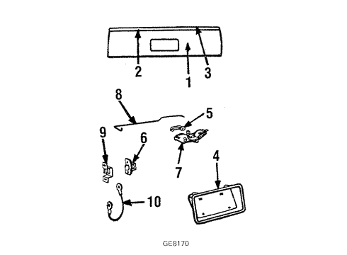 GM 9635083 Molding Kit, Lift Gate Upper