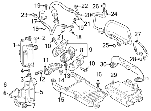 2022 BMW iX Cooling System - Traction Motor Component Gasket Ring Diagram for 64539284018