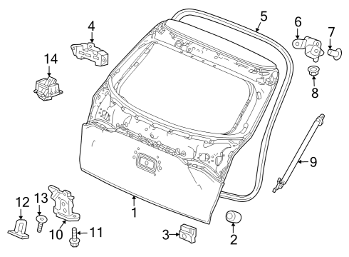 2024 Honda HR-V Gate & Hardware BOLT, FLANGE (8X20) Diagram for 90113-TLA-A00