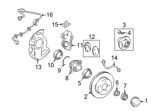 2005 Toyota 4Runner Anti-Lock Brakes Cover, Disc Brake Dust, Front LH Diagram for 47782-60120