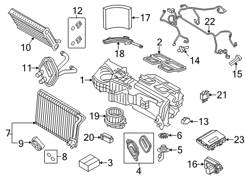 2019 BMW 330i xDrive Air Conditioner Pressure Hose, Compressor-Condenser Diagram for 64539337130