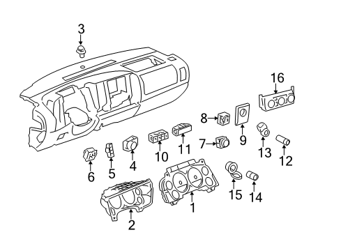 2013 GMC Sierra 3500 HD Instruments & Gauges Instrument Panel Gage CLUSTER Diagram for 22838399