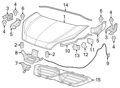 2020 Ram ProMaster City Hood & Components Cable-Hood Release Diagram for 68259353AA