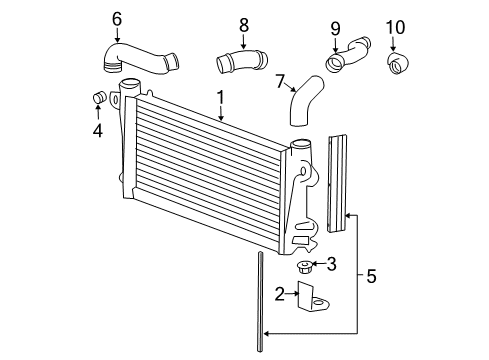 2016 GMC Savana 2500 Intercooler Outlet Tube Diagram for 20774838