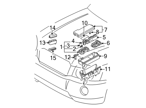 2007 Toyota Highlander Electrical Components Fuse Box Diagram for 82620-48030