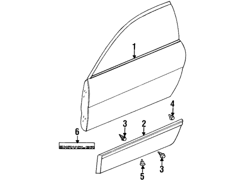 Mopar MR186586 Molding Front Door
