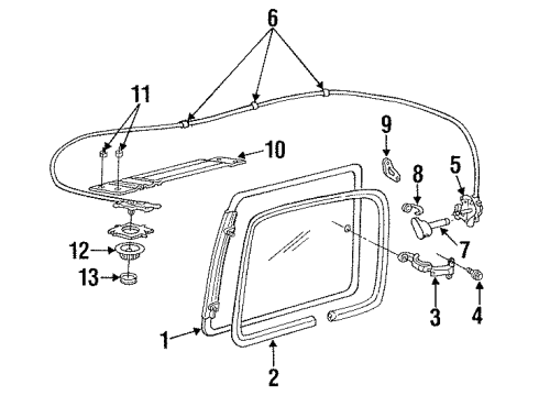 Mopar 4615274 Motor Vent Window-Right