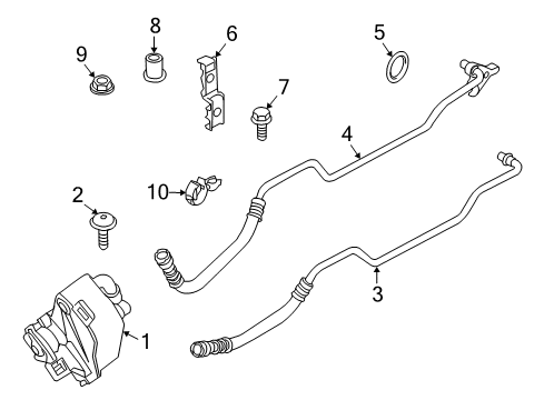 2015 BMW Z4 Trans Oil Cooler Transmission Oil Cooler Heat Exchanger Diagram for 17217536929