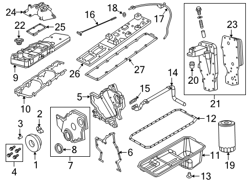 2022 Ram 3500 Diesel Fuel Supply Gasket-Oil Pick Up Tube Diagram for 5086856AA