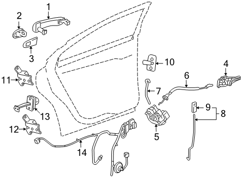 2016 Chevrolet Cruze Rear Door - Lock & Hardware Door Check Diagram for 94551935
