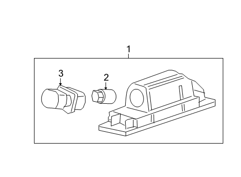 2020 Chevrolet Camaro Bulbs License Lamp Diagram for 13251936
