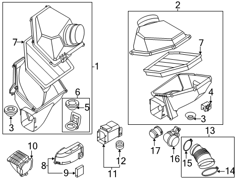 2020 BMW M8 Filters Intake Duct Diagram for 13717852377