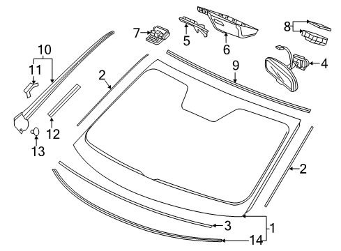 2019 Honda Pilot Wiper & Washer Components CAMERA, MONOCULAR Diagram for 36160-TG7-A63