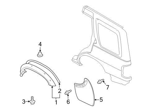 Nissan 999J2-KNGRY04 Splash Guards-Rear, 02 XTERRA