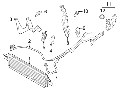 2024 BMW M340i Trans Oil Cooler TRANSMISSION OIL COOLER LINE Diagram for 17228654911