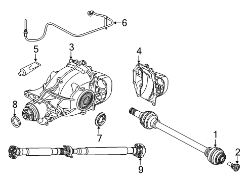 2019 BMW X5 Axle & Differential - Rear DRIVE SHAFT AUTOMATIC TRANSM Diagram for 26107934463
