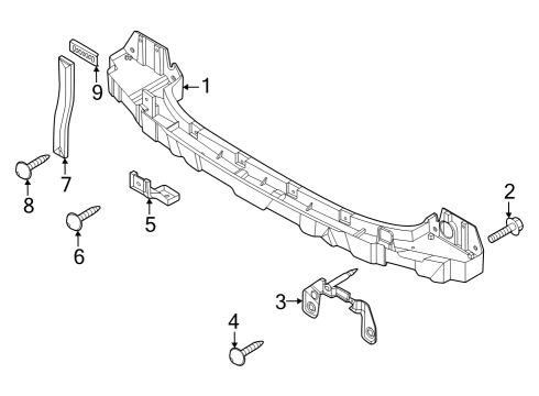 2023 Kia Sportage Bumper & Components - Rear BRACKET-RR BUMPER CT Diagram for 86632CH100