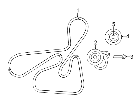 2008 Chrysler Sebring Belts & Pulleys TENSIONER-Belt Diagram for 4891595AE