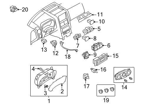 2007 Ford Explorer Cluster & Switches Instrument Cluster Diagram for 7L2Z-10849-BA