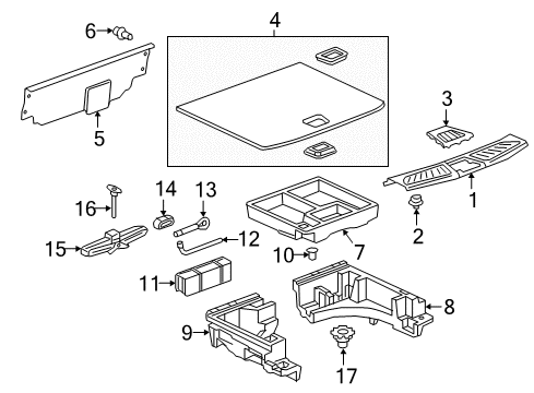 2016 Buick Envision Interior Trim - Rear Body Strap Diagram for 13323033