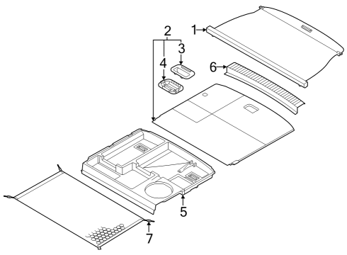 2023 Genesis GV60 Interior Trim - Rear Body Screw-Tapping Diagram for 12433-04123