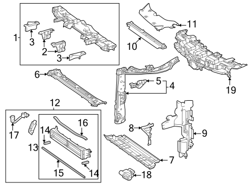 2023 Toyota Crown Radiator Support PLATE, RADIATOR SIDE Diagram for 16695-25160
