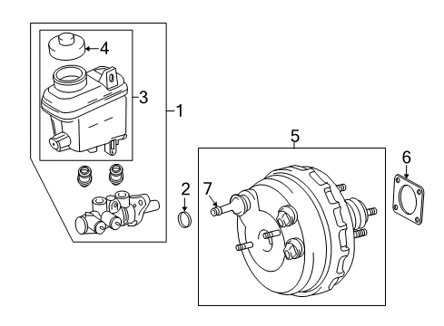 2016 Toyota Tundra Hydraulic System Booster Assembly Diagram for 44610-0C092