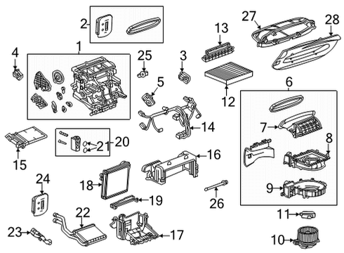 2021 Chevrolet Trailblazer Heater Core & Control Valve Outlet Hose Diagram for 42732072