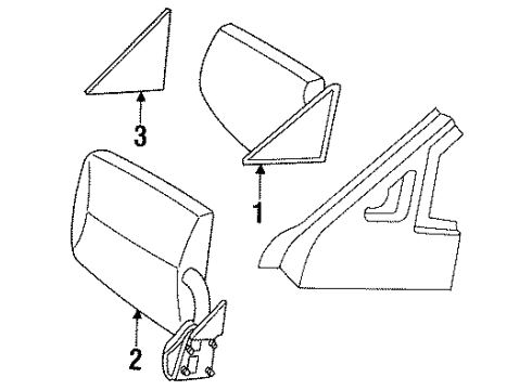 Mopar 55025869 Driver Side Mirror Outside Rear View