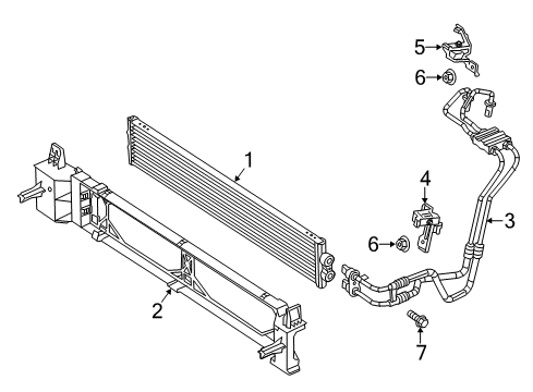 2015 Ram ProMaster 2500 Oil Cooler Transmission Oil Cooler Diagram for 68188998AA