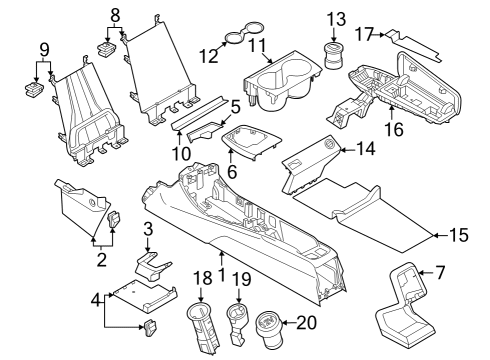 2023 BMW X1 Center Console HEX BOLT Diagram for 07119909563