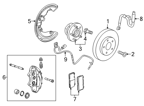 2021 Chevrolet Camaro Anti-Lock Brakes PAD KIT-FRT DISC BRK Diagram for 85148032