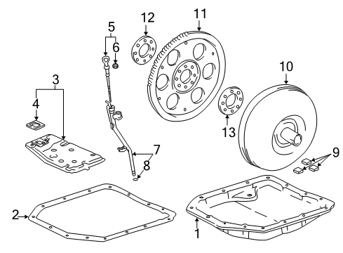 1997 Toyota Camry Automatic Transmission Pan Sub-Assy, Automatic Transaxle Oil Diagram for 35106-33020
