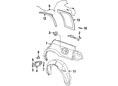 GM 21124823 Liner, Rear Wheelhouse