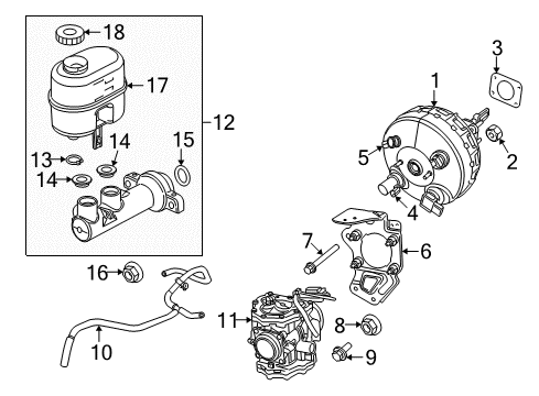 2009 Chrysler Aspen Hydraulic System Hose-Vacuum Diagram for 52855819AC
