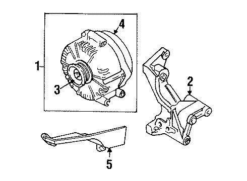 Ford F6DZ10A313A Alternator Mount Bracket