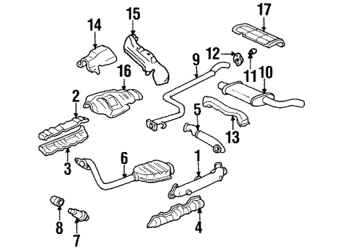1999 Chevrolet Lumina Exhaust Manifold Manifold Gasket Diagram for 24506057