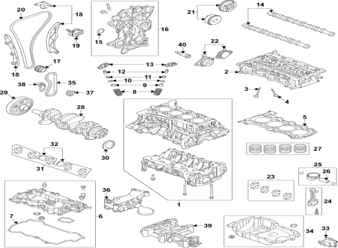 2022 Hyundai Tucson Engine Parts, Mounts, Cylinder Head & Valves, Camshaft & Timing, Variable Valve Timing, Oil Cooler, Oil Pan, Oil Pump, Adapter Housing, Balance Shafts, Crankshaft & Bearings, Pistons, Rings & Bearings Bolt Diagram for 11403-08357-S
