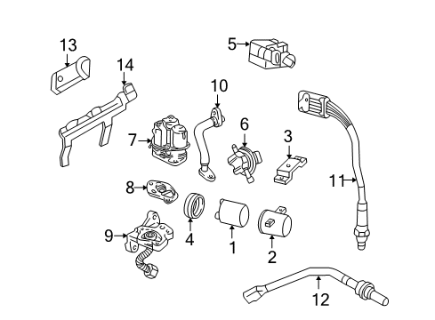 1997 Buick Park Avenue Powertrain Control Vapor Canister Diagram for 17113065