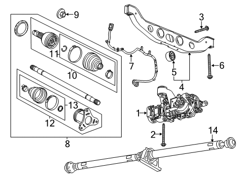 2018 Chevrolet Trax Axle & Differential - Rear Inner Boot Diagram for 95908486