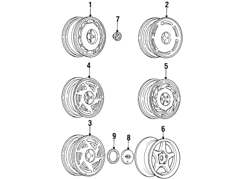 GM 10214046 Wheel-17X9.5 Bright Silver *Bright Silve