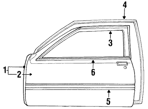 Mopar 5011146AA Molding-Door Outside